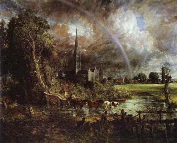 1829_Salisbury Cathedral, from the Meadows